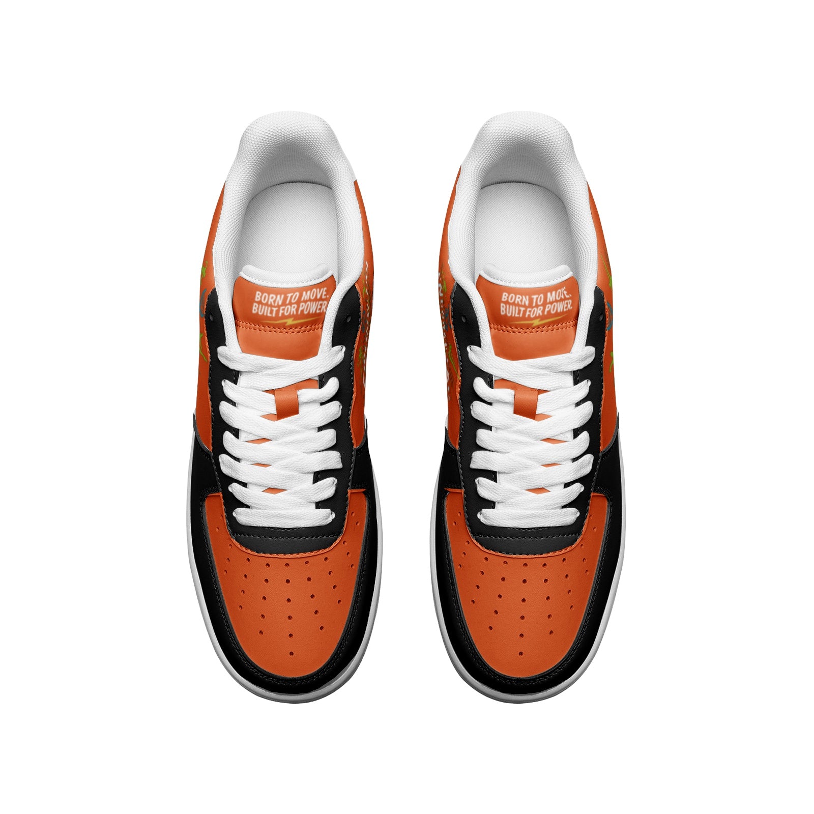 Unisex Energeetah Power Low Top Leather Sneakers - Orange