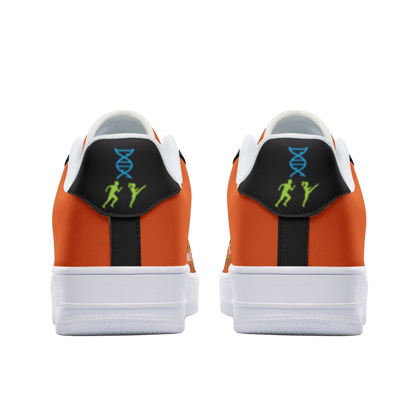 Unisex Energeetah Power Low Top Leather Sneakers - Orange