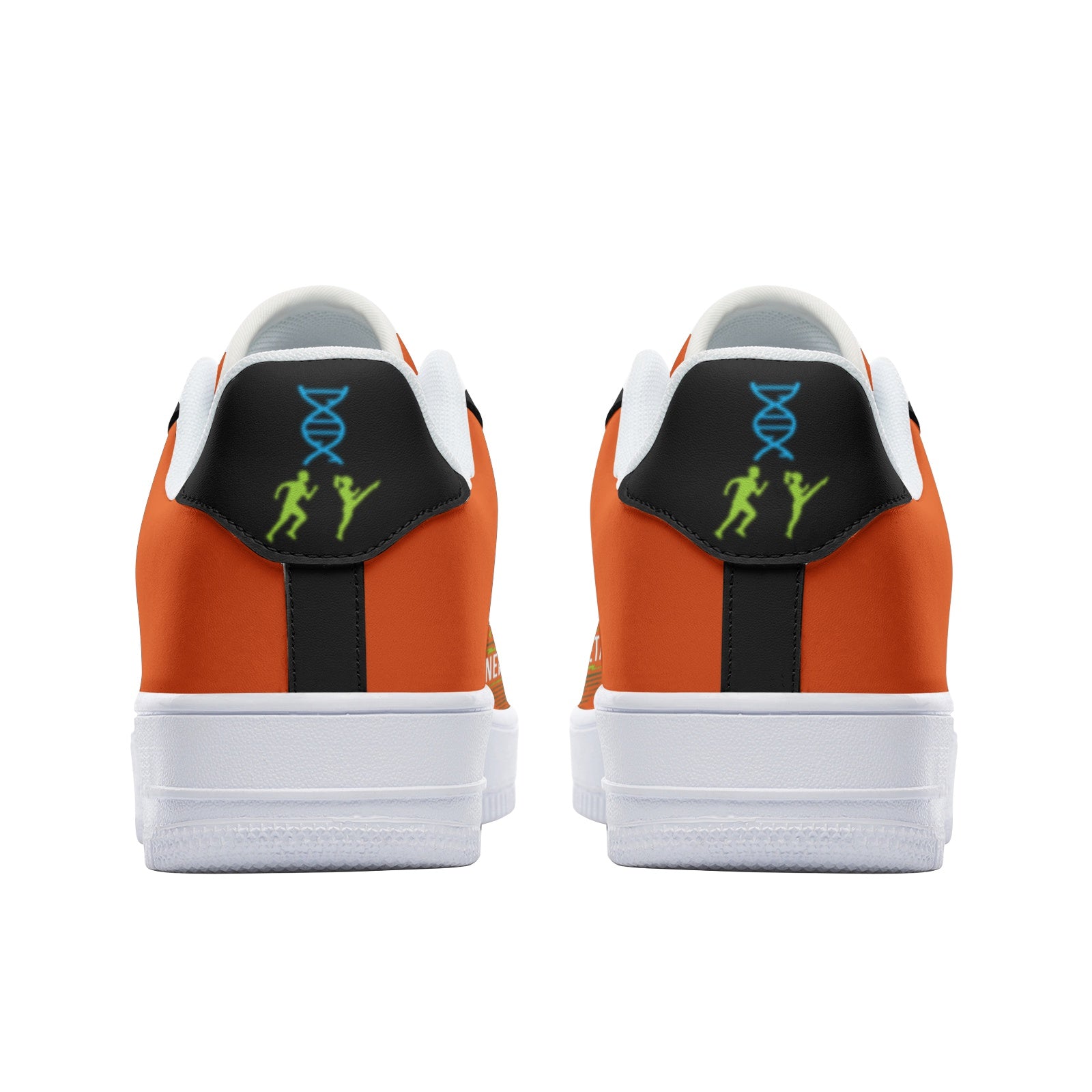 Unisex Energeetah Power Low Top Leather Sneakers - Orange