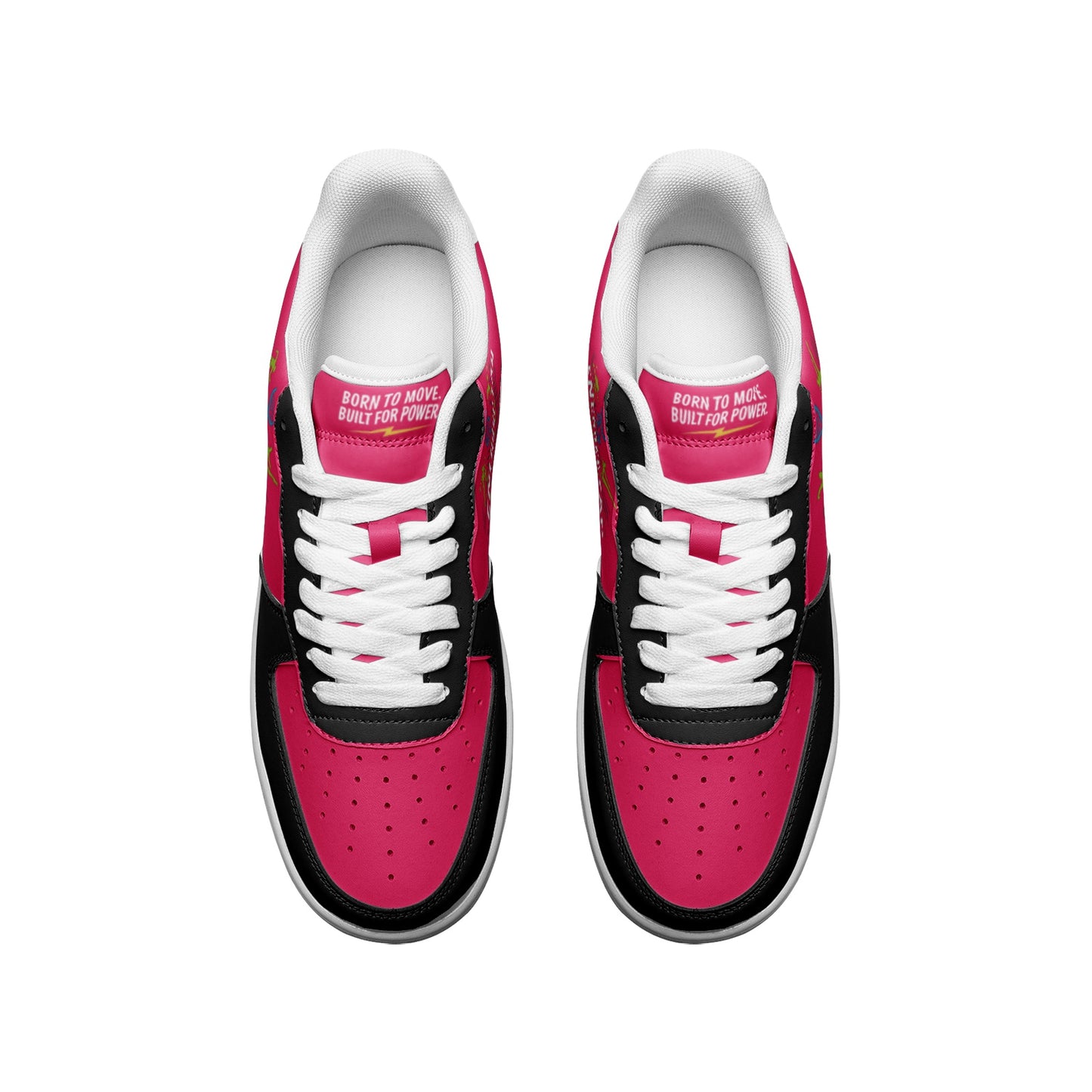 Unisex Energeetah Power low Top Leather Sneakers- Red