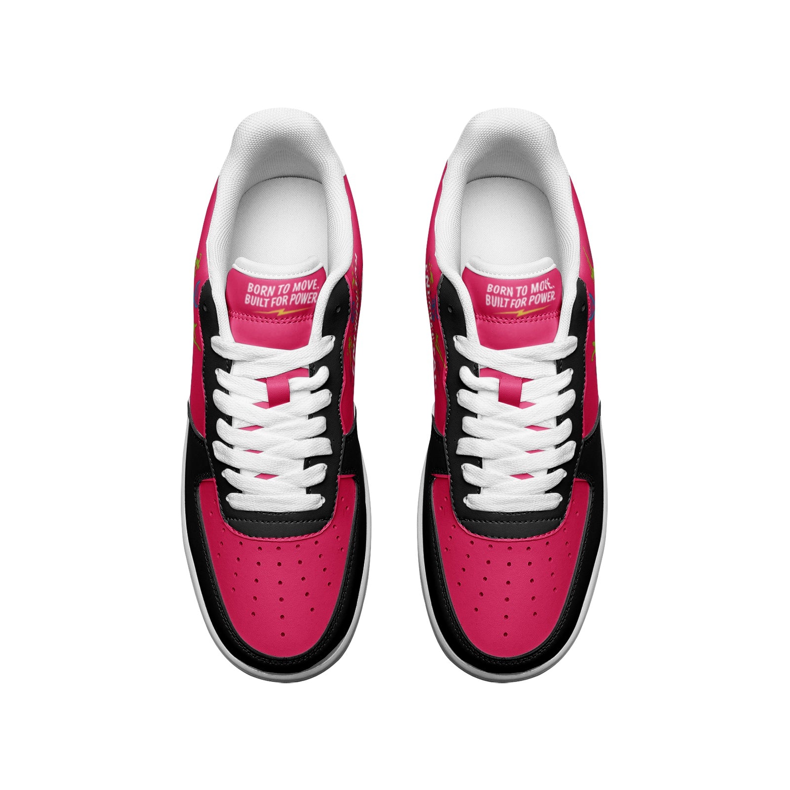 Unisex Energeetah Power low Top Leather Sneakers- Red