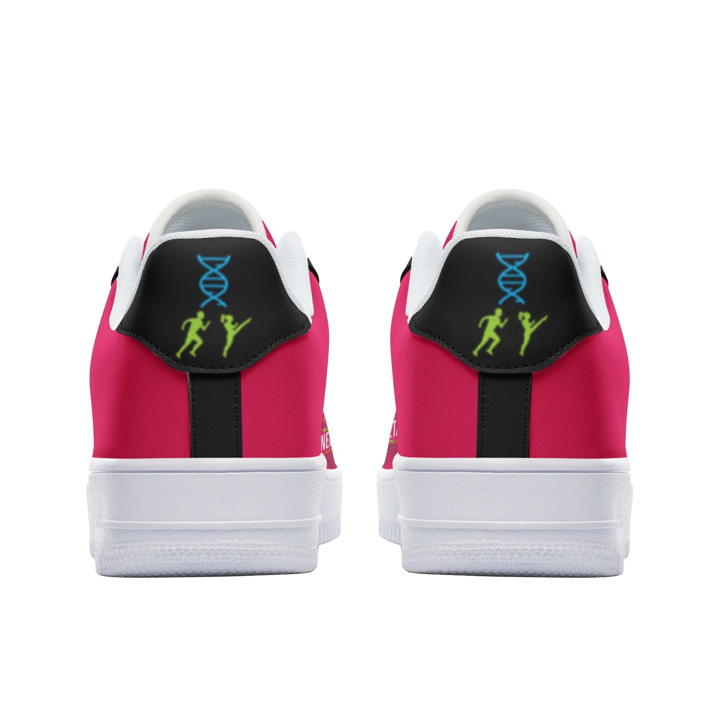 Unisex Energeetah Power low Top Leather Sneakers- Red