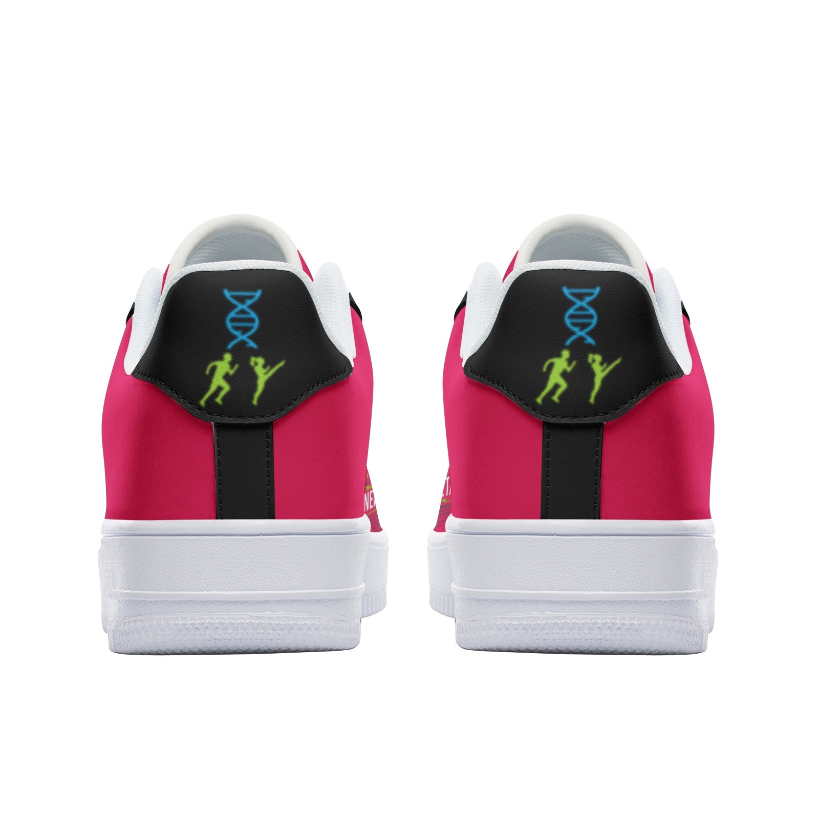 Unisex Energeetah Power low Top Leather Sneakers- Red