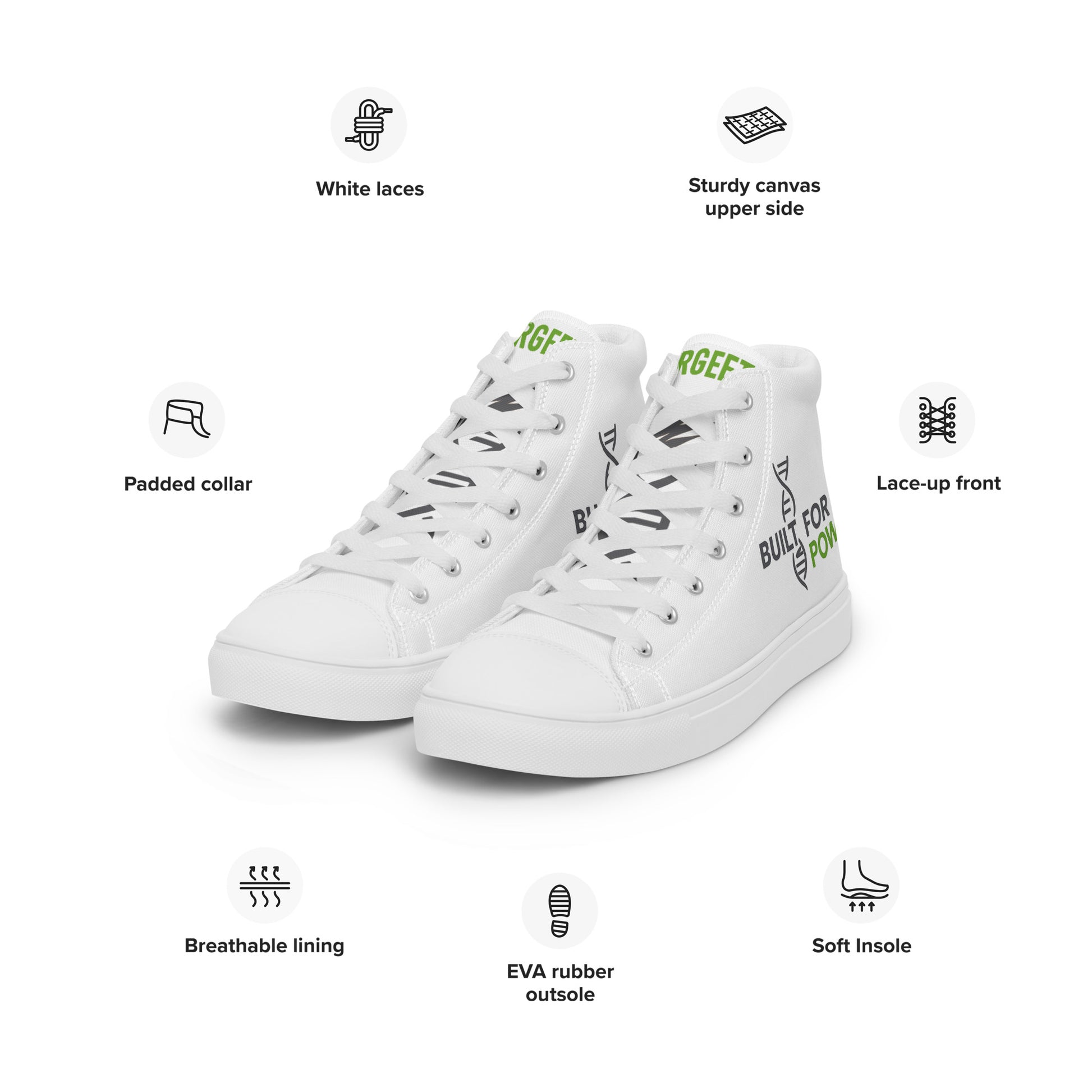 Built for power high top shoes for men