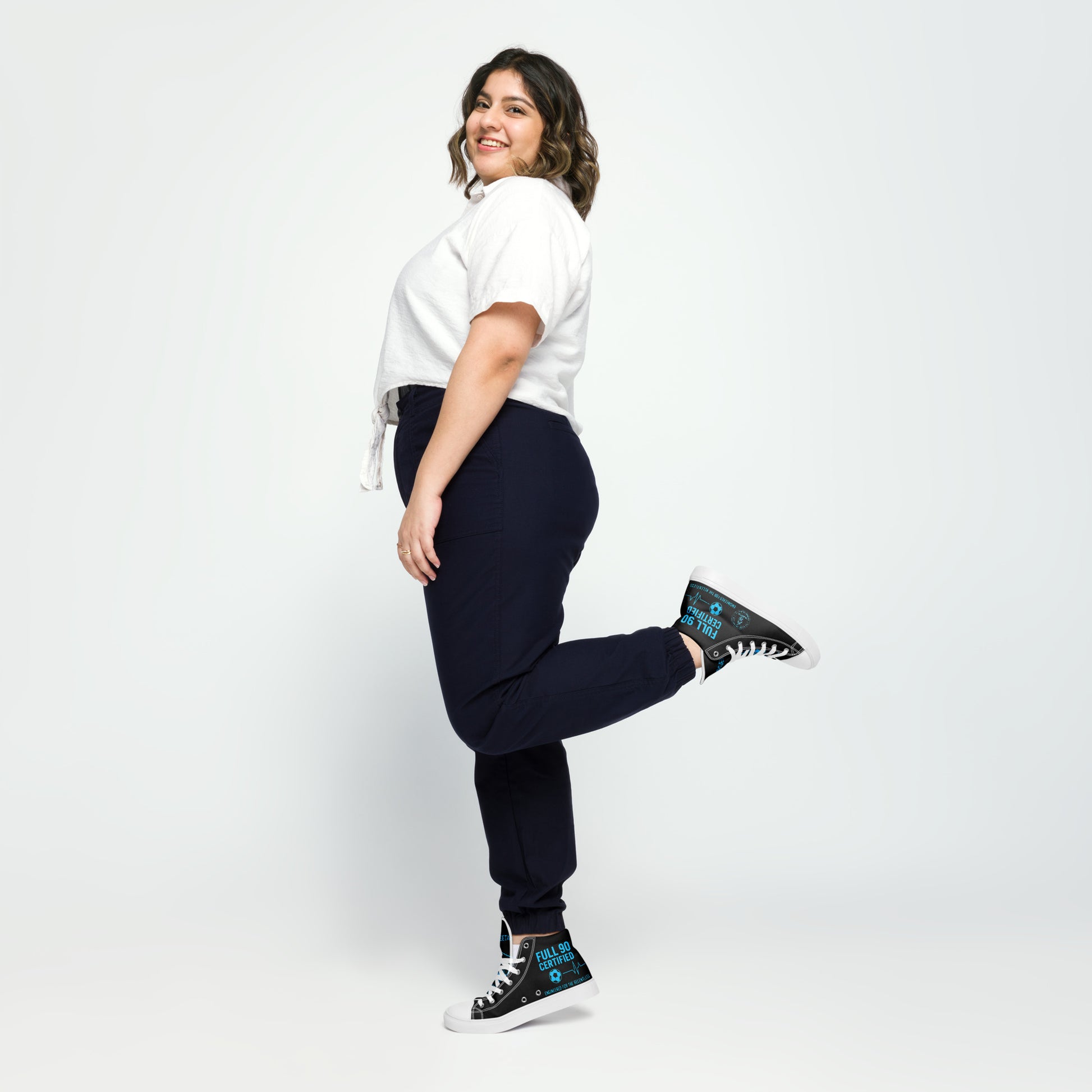 Full 90 certified high top shoes for women